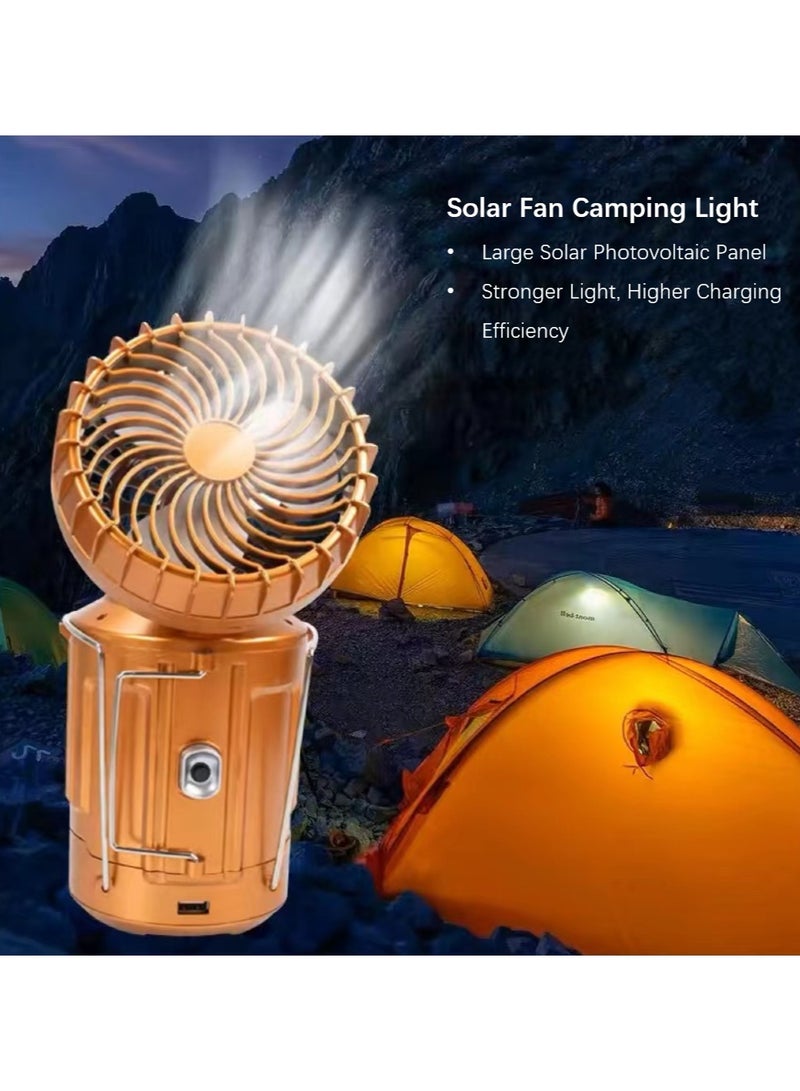 Multi-Functional Solar Camping Light with Fan and Bluetooth Speaker, Phone Power Bank, Handheld Emergency Lantern, Rechargeable and Battery Operated, Perfect for Outdoor Travel - Image 3