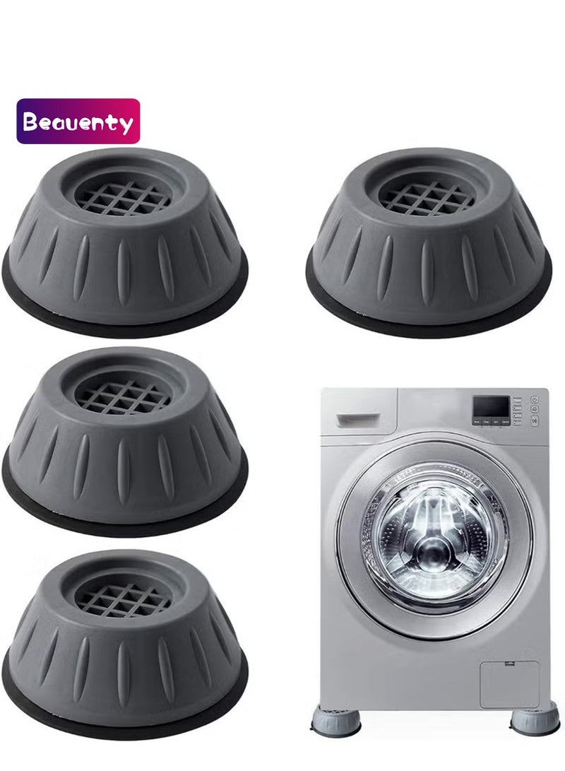 Beauenty 4Pcs Anti Vibration Pads For Washer Dryer Shock And Noise Cancellation, Washing Machine Stand To Prevent Shifting, Shaking Walking For Home, Gray - Image 1