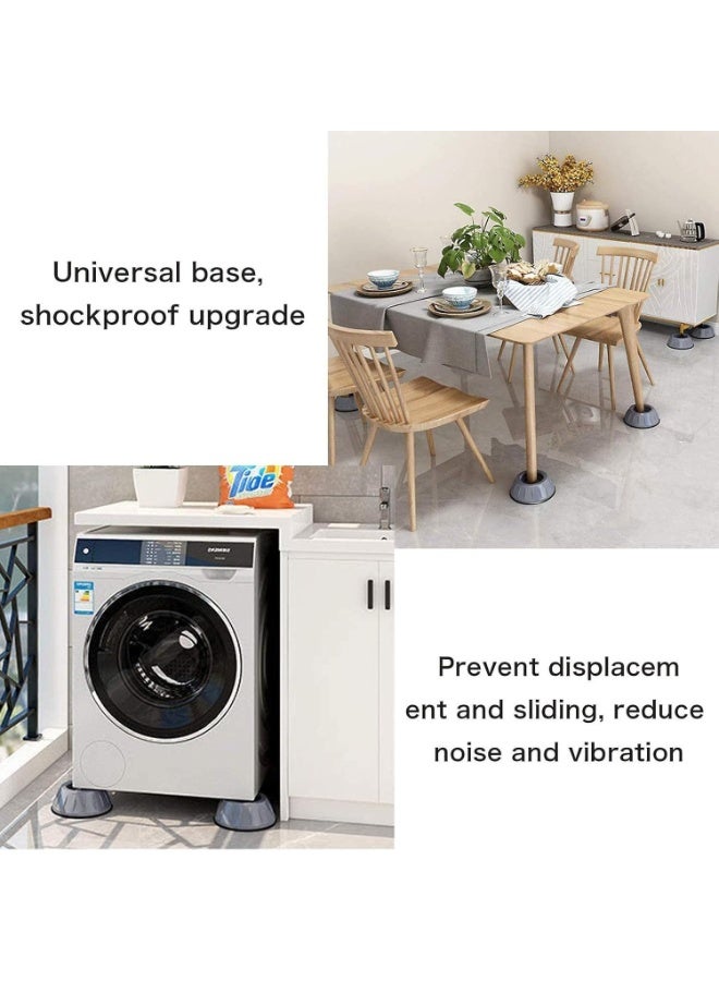 Beauenty 4Pcs Anti Vibration Pads For Washer Dryer Shock And Noise Cancellation, Washing Machine Stand To Prevent Shifting, Shaking Walking For Home, Gray - Image 5