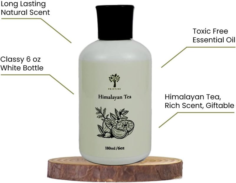 Pristine Himalayan Tea Reed Diffuser for Home & Office | Bergamot/Orange & Rose Oil | Essential Oil Diffuser Set | Inspired by Westin Hotel Collection - Image 4