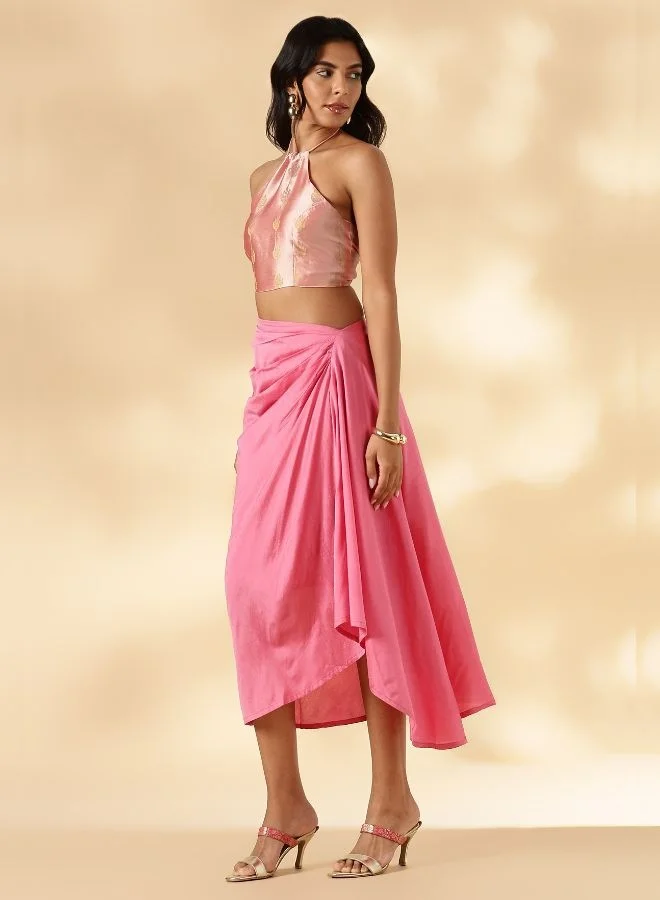 Abhishti Solid drape skirt