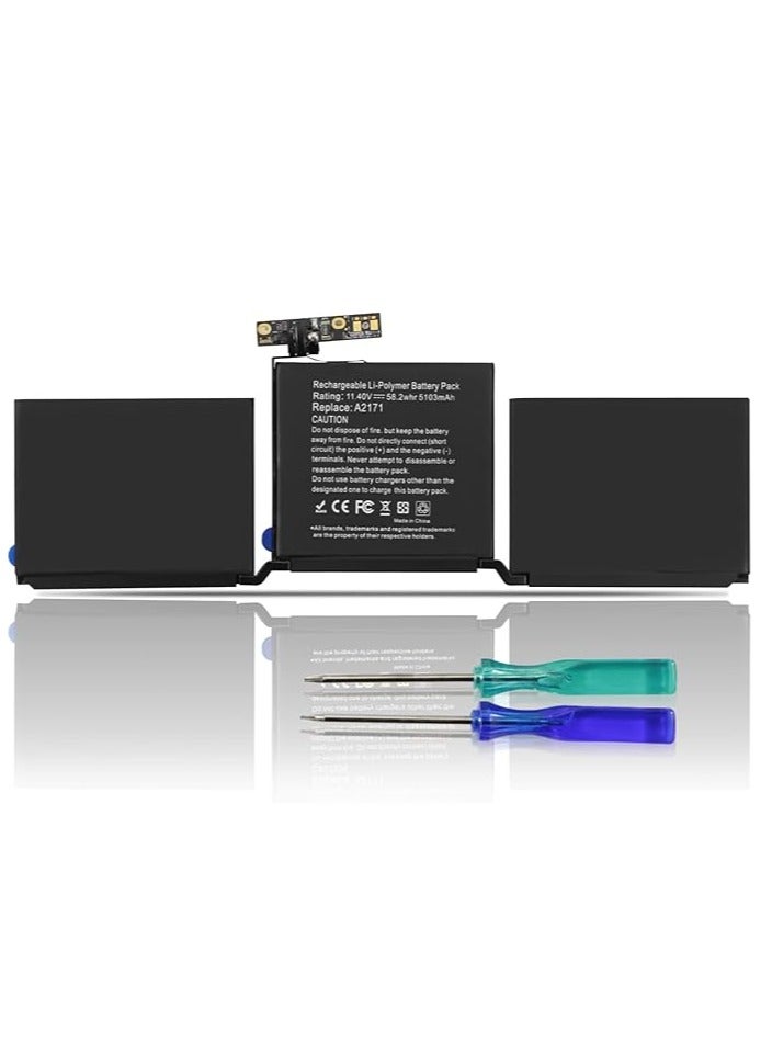 Terabyte Replacement A2171 Laptop Battery for MacBook Touch Pro 13" A2159 A2289 A2338 2019 M1 2020 Touch Bar EMC 3301 3578 3456 BTO/CTO MUHN2LL/A MYDA2LL/A MXK62LL/A MUHP2LL/A MUHQ2 TLL/A MUHQ2 ZE/A MUHR2LL/A - Image 1