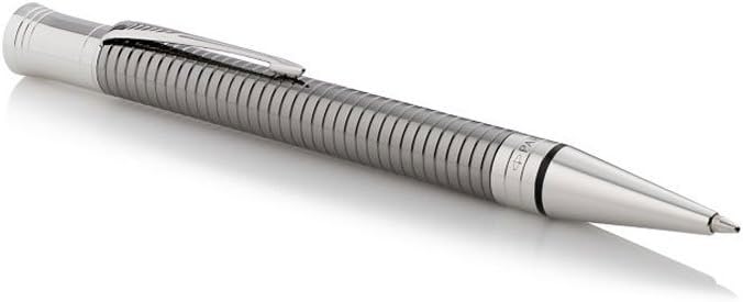 Parker Duofold Prestige Ruthenium Chiselled Ballpoint Pen, Medium Tip, Black Ink - Image 2