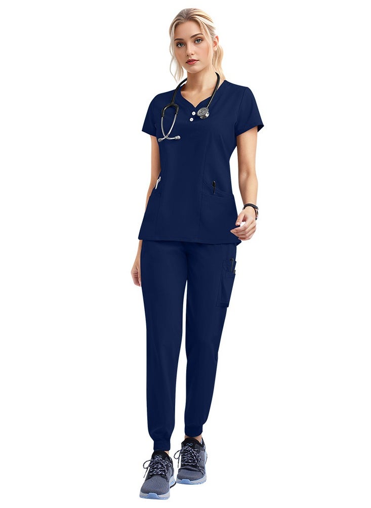 KUYING New V-neck Split Style Clinic And Hospital Medical Work Clothes  - Image 1