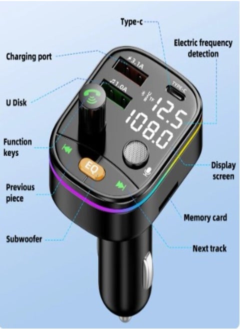 Wireless Bluetooth 5.0 Radio Adapter (Car FM Transmitter)