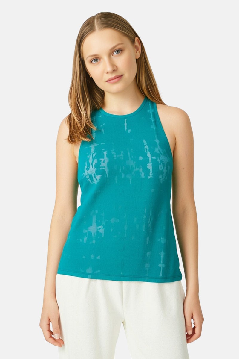 Reebok Women Plus Size Sleeveless Training Tank Top, Green - Image 1