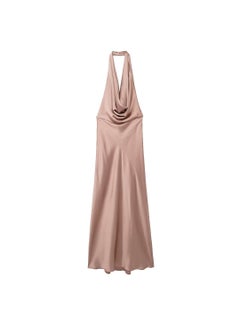 Generic New Style Womens Clothing ZRA Instock Sleeveless Backless Mirror Surface Flute Dress Fashionable Speedy Selling Foreign Trade rose gold 