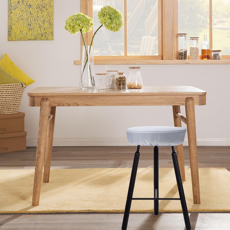 Garneck Stool Seat Cover 30cm Diameter Thickened Fabric Stool Cushion Protector Gray Slipcover Dining Chairs Home Use - Image 5