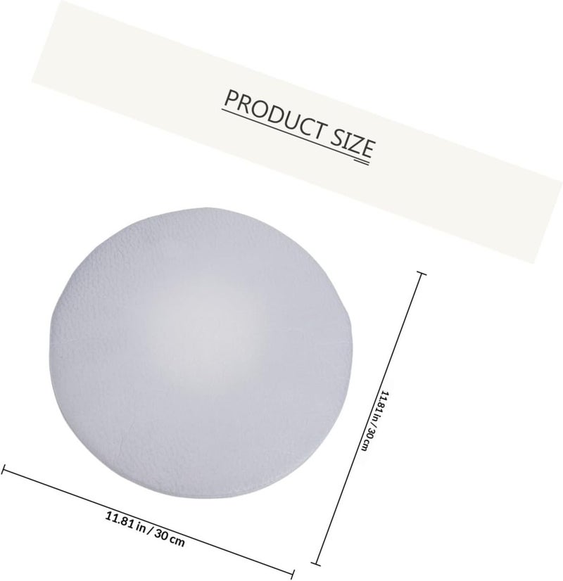 Garneck Stool Seat Cover 30cm Diameter Thickened Fabric Stool Cushion Protector Gray Slipcover Dining Chairs Home Use - Image 2