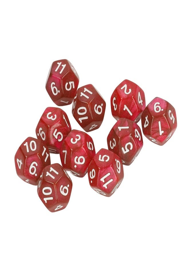 shenruifa 12 Sided Dice Dice for Teaching,40pcs Polyhedral Dice Clear Numbers Prevent Oxidation 12 Sided Dice Set for Game Teaching (Red) - Image 4