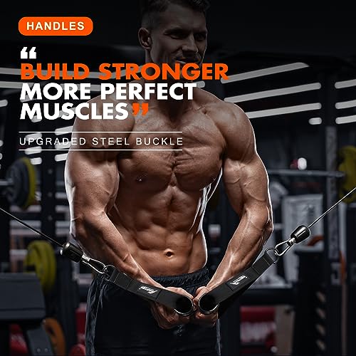 HPYGN Exercise Handles, Gym Equipment Accessories Replacement for Cable Machine Pulleys, Resistance Bands, Weight Lifting, Pilates and Pull-Down Fitness Equipment, Heavy Duty Working Out Handles - Image 5