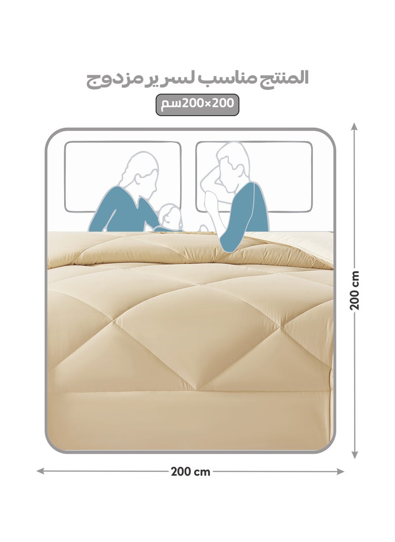 Donetella Bedding Comforter Set, King Size Fits 200x200 cm - 6-Pcs Solid Quilted Bed Set, Microfiber Fabric - 1 Comforter, 1 Fitted Sheet, 2 Pillow Shams, 2 Pillowcases  - Image 3