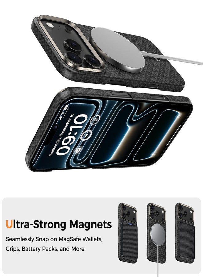 بينكس جراب BENKS لهاتف iPhone 17 Pro Max، متوافق مع Magsafe، جراب ArmorGrid ArmorAir فائق النحافة وخفيف الوزن بتصميم بسيط مصنوع من Dupont Kevlar، لون أسود أوبسيديان - Image 5