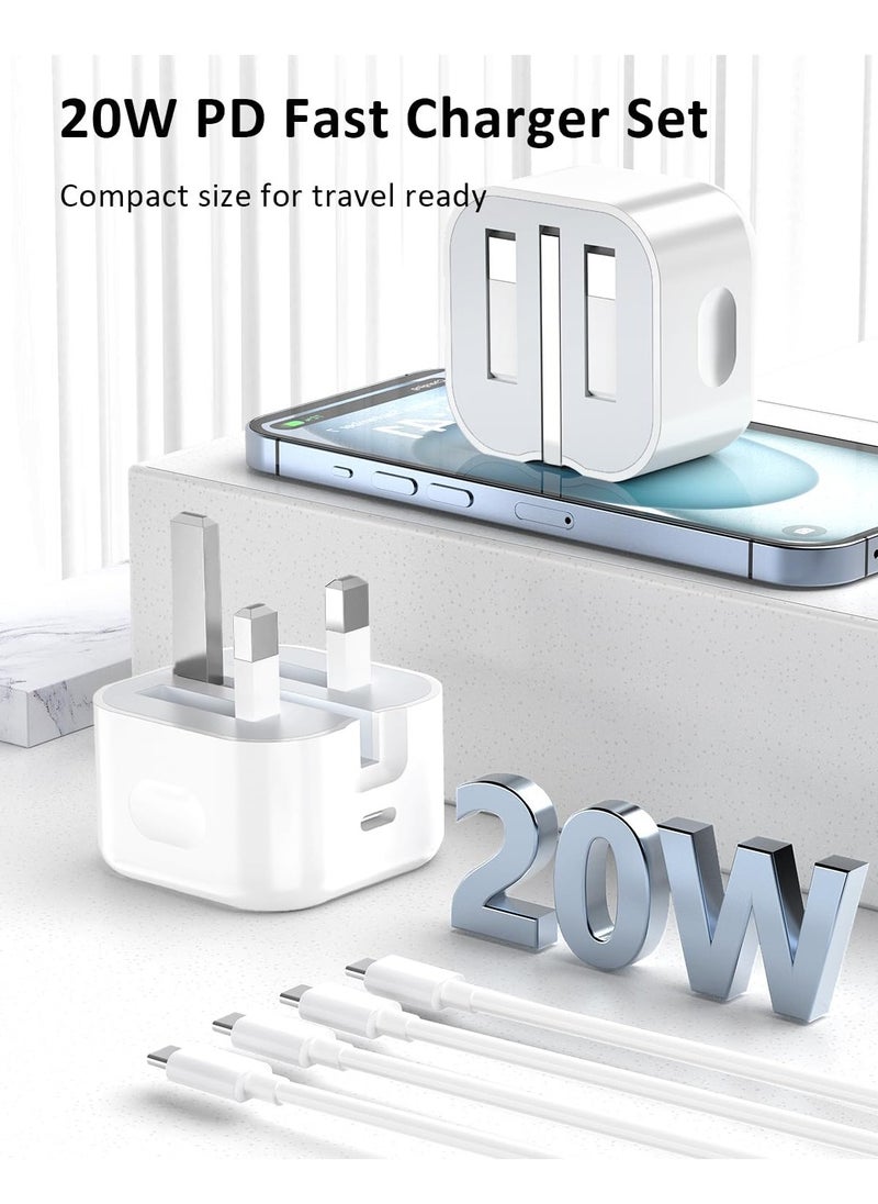 ELTRAZONE - 20W USB-C Fast Charger Plug – Compact Wall Adapter for iPhone, Samsung, iPad, and More, UK-Compatible - Image 1