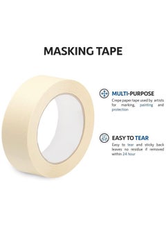 MARKQ Masking Tape 2" x 20 Yards | Strong Adhesive Tape for Painting, Decorating, DIY Home, Office, School Stationery, Arts, DIY Crafts etc [24 Roll]  - Image 3