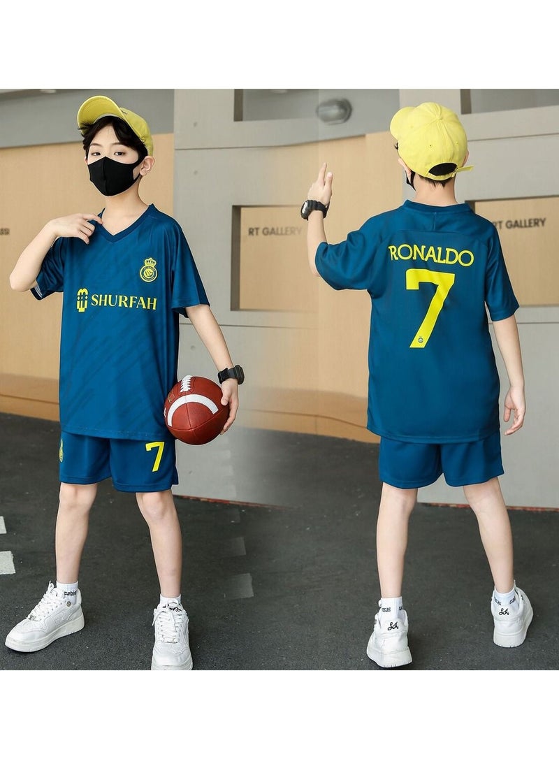 CR7 - Boys Girls Kids Football Jersey Al-Nassr FC Home sport Uniforms set men women - Image 1