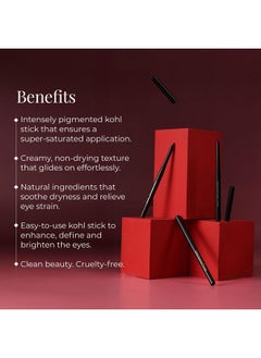 Forest Essentials Cobalt Blue Gulaab Khaas Kajal, Matte Finish, 0.3G - Pencil  - Image 2