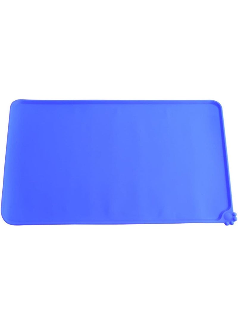 GGOOT Silicone Pet Feeding, Mats Mat Food Non Cat Easy Wipe Clean Dish Bowl Slip Dog and Water Placemat Green Feed Pup Product (Blue) - Image 5