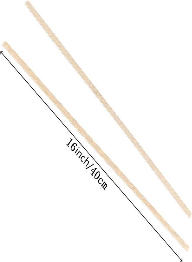 ZOENHOU 300 PCS 16 Inch Natural Bamboo Sticks for Crafts, Wooden Craft Sticks, Bamboo Sticks for Parol Making Molding Building Supplies - Image 2