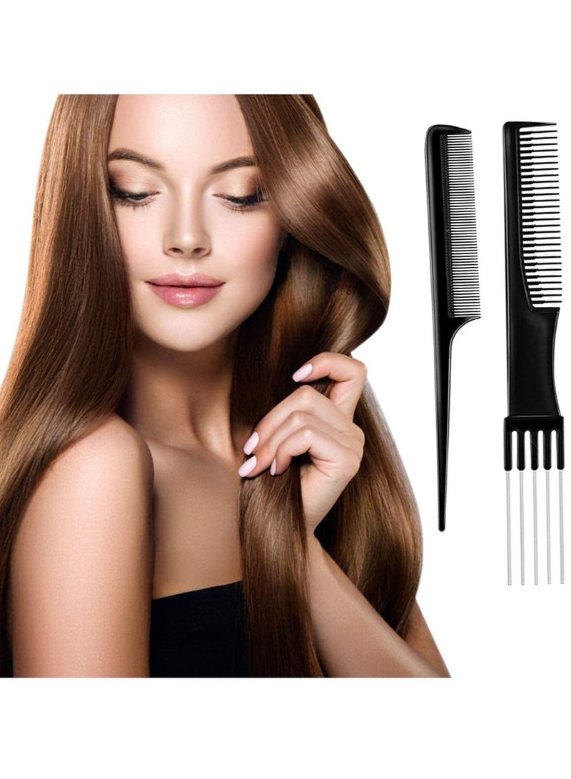 10-Piece Professional Salon Hair Styling Comb Set Black - Image 2