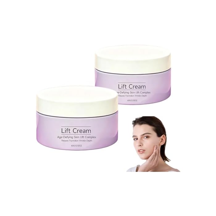 Krajiyya 2Pcs Noor Wonder Lift Cream, Upgrade Instant Face Lift Cream 60ml,Advanced Natural Anti-Wrinkle Firming Cream,Instant Tightening & Lifting for All Skin Types.