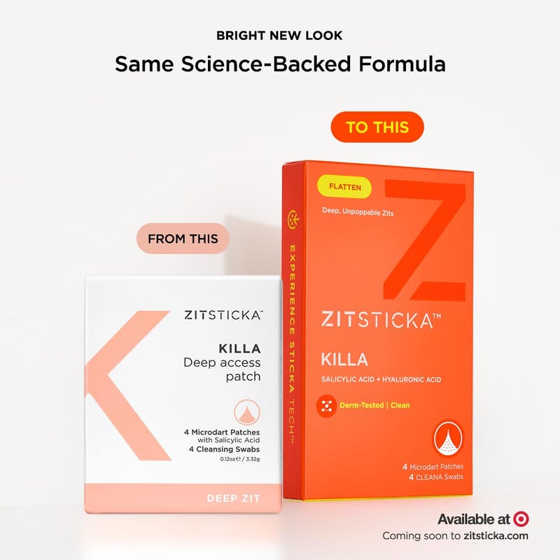ZITSTICKA ZitSticka Killa Acne Patches for Face - World's Most Potent Pimple Patch with Fast-Acting Microdarts - Starts Working within 2 Hours for Deep, Early-Stage Zits & Blemish - 4 Count  - Image 4