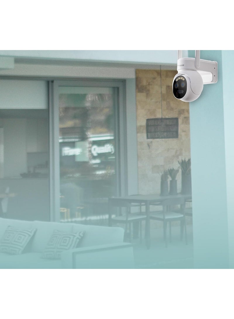 Promage Connect PC-S422 Solar WiFi PTZ Security Camera – 4MP 2K Resolution, 10X Zoom, Color Night Vision (50FT), Motion Detection, 2-Way Audio, IP65 Waterproof Outdoor Surveillance Cam with TF Card Support (Up to 128GB) - Image 2