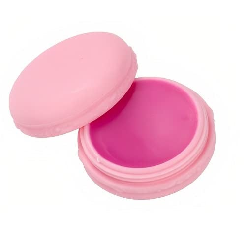 M.C. PIPWALA MC PIPWALA 10g Cute Macaron Cookie Shape Plastic Refillable Empty Lip Balm Containers Random Colours Pink Green Purple Yellow Orange 60 pcs  - Image 3