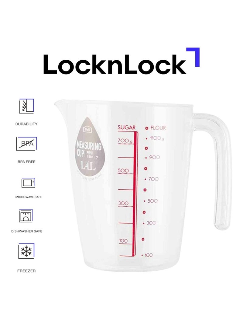LOCK & LOCK LocknLock 1.4L Measuring Cup – Durable, BPA-Free Kitchen Essential, Microwave and Dishwasher Safe  - Image 1