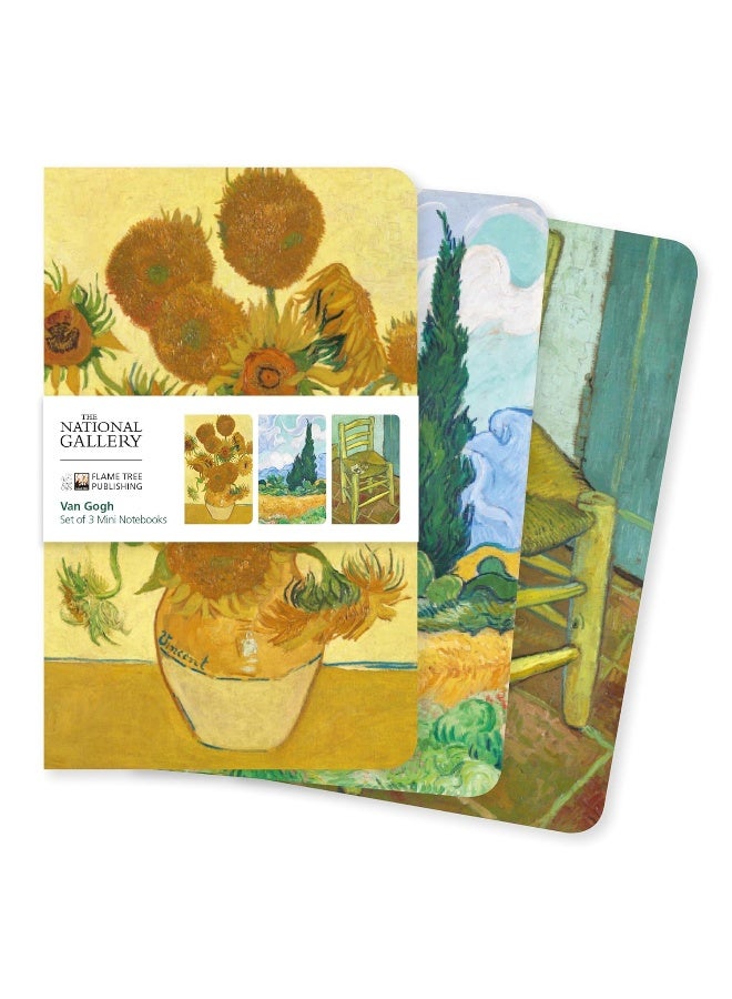 Flame Tree Gift National Gallery: Van Gogh Set of 3 Mini Notebooks  - Image 1