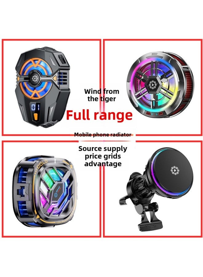 Loquat SOURCE X13 Wireless Charging 15W Semiconductor Refrigeration Magnetic Mobile Phone Radiator Live Cooling Artifact-Color:X53c Live Broadcast Dual Semiconductor 【with Digital Display + Three-speed Adj - Image 2