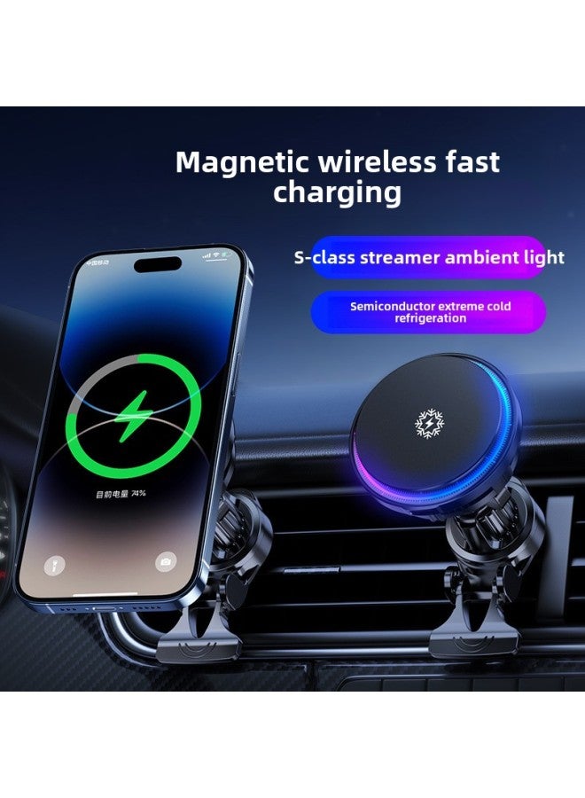 Loquat SOURCE X13 Wireless Charging 15W Semiconductor Refrigeration Magnetic Mobile Phone Radiator Live Cooling Artifact-Color:X53c Live Broadcast Dual Semiconductor 【with Digital Display + Three-speed Adj - Image 4