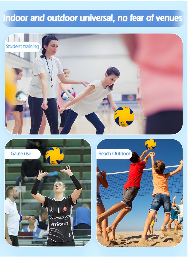 GROIC - Soft Touch Volleyball - Official Size 5 for Indoor/Outdoor/Gym/Beach Games,Sports Training Game Play Ball,Premium Soft Volleyball - Image 1
