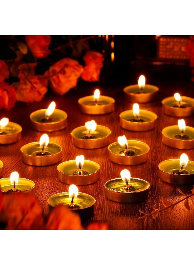 MOMENT 50 Pack Tea Lights Candles, Tealight Candles, White Smokeless Dripless Long Lasting Tea Light Candles, Tea Candles For Weddings Party Shabbat Home Decorative Tealights - Image 3