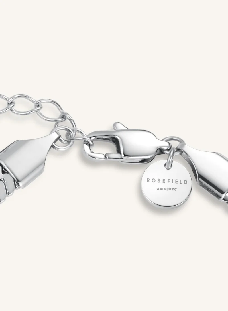 Rosefield  Crystal Snake Chain Bracelet, Silver Tone for Women | Best Price UAE