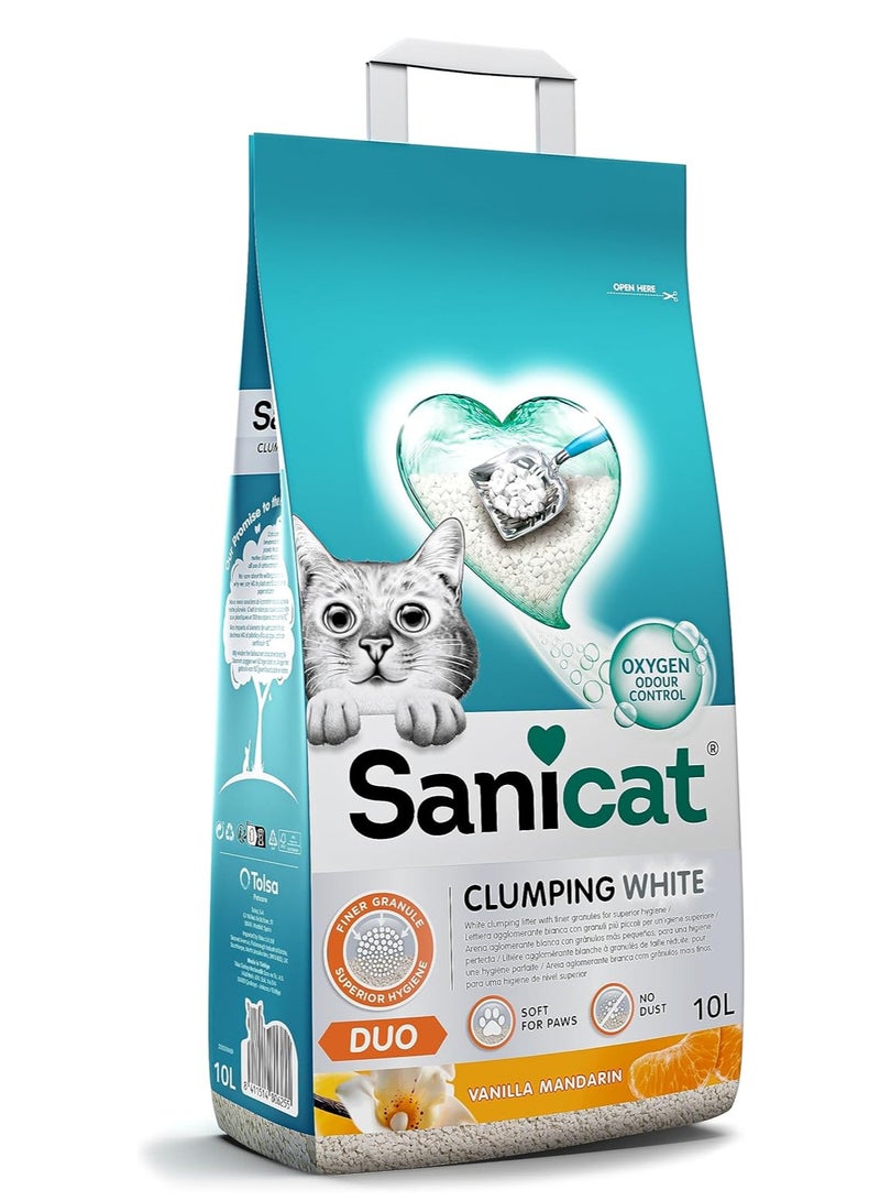 SANICAT CLUMPING WHITE DUO 10 L - Image 1