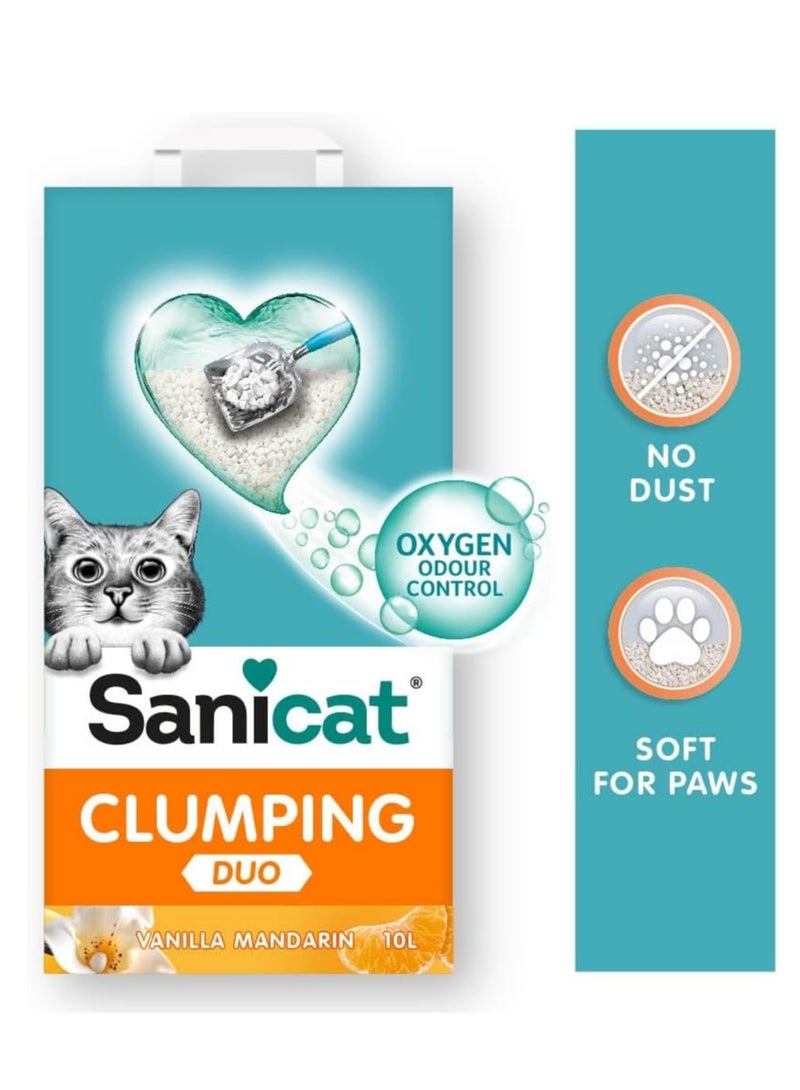 SANICAT CLUMPING WHITE DUO 10 L - Image 2