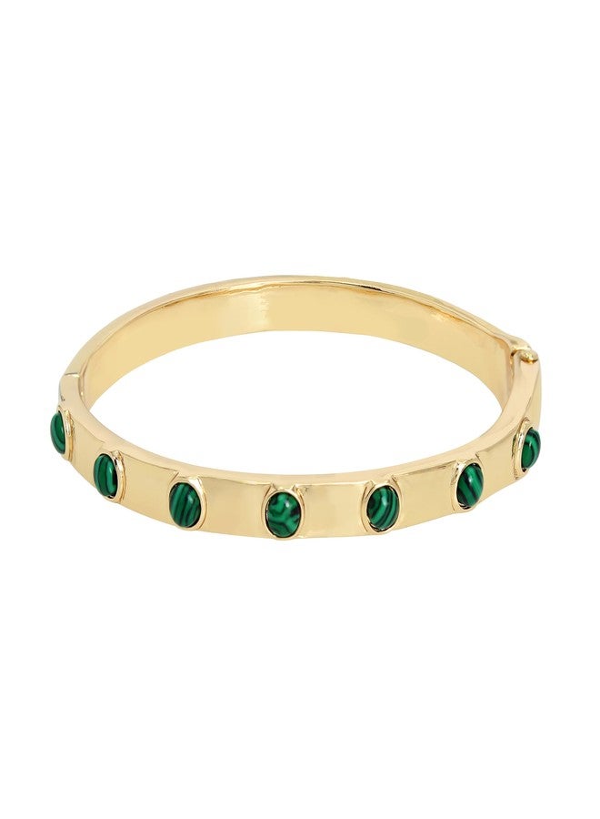 Robert Lee Morris Soho Malachite Bangle Bracelet - Image 1