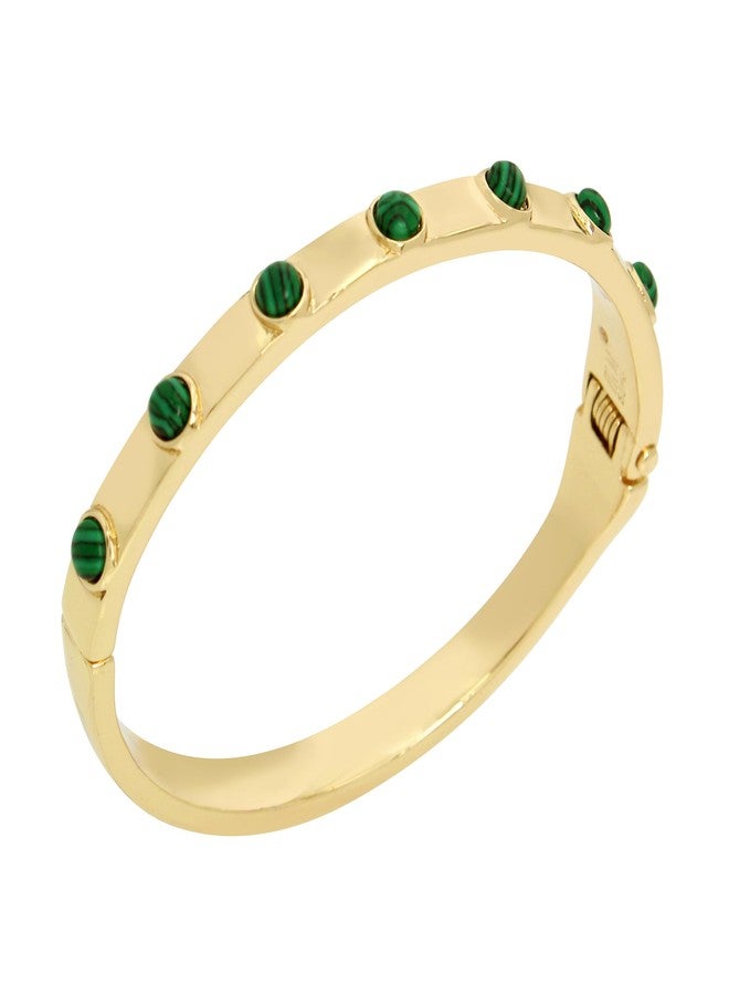 Robert Lee Morris Soho Malachite Bangle Bracelet - Image 2