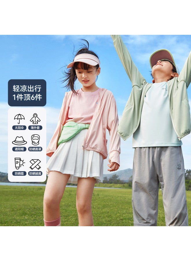 Annil kids' Summer Breathable Stretch Sunscreen Jacket Lightweight Air-conditioning Outerwear - Image 4