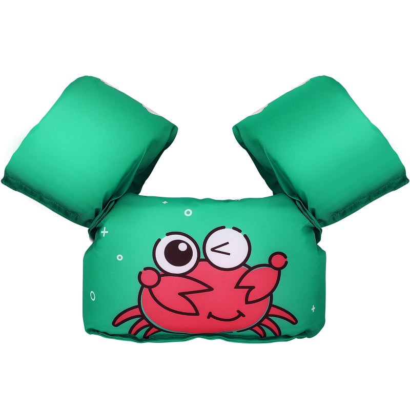 MoKo Swim Arm Band for Kids 20-50lbs, Clearance Toddler Swim Vest Cute Cartoon Swimming Wings Pool Floats Sleeve Children Water Sports Learning Swim Training Equipment, Green - Image 1