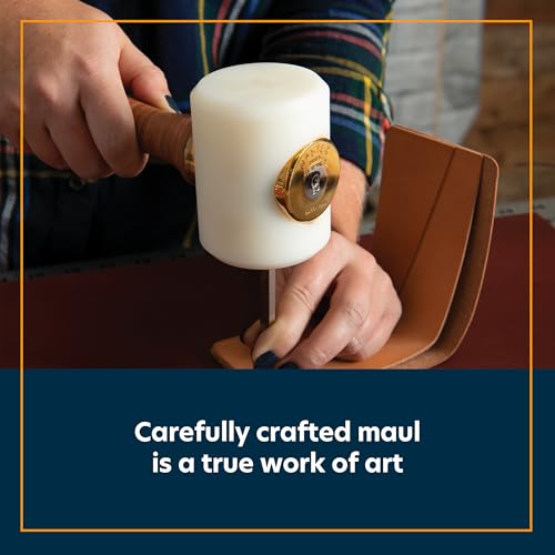 Weaver Leather Supply Barry King Wood Mallet, Leather Working Mallet with Ergonomic Contoured Handle, Wooden Hammer for Stamping and Tooling, 16-Ounce - Image 2