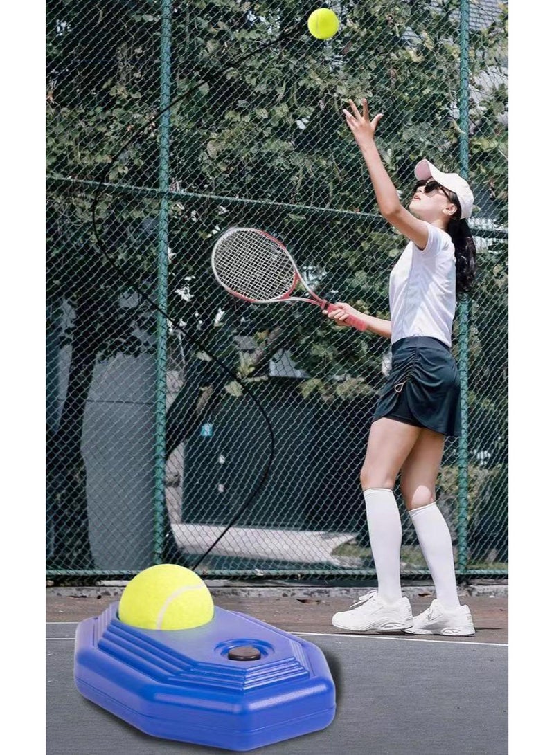 Tennis Ball Trainer with Elastic String Single Practice Device for Self-Training Portable Baseboard with Groove Design for Beginners and Intermediates - Image 3