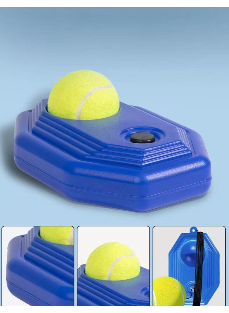 Tennis Ball Trainer with Elastic String Single Practice Device for Self-Training Portable Baseboard with Groove Design for Beginners and Intermediates - Image 2