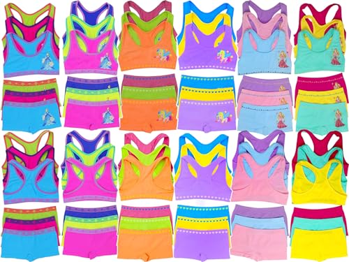 ToBeInStyle Girls' Pack of 6 Random Print Assortment Racerback and Bottom Sets (12 Pieces) - M - Image 5