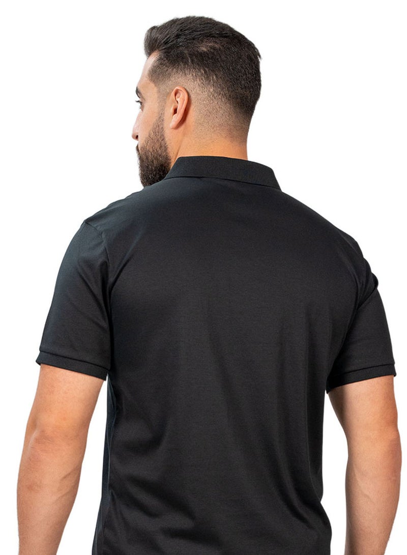 GIORDANO Men's Slim Fit Interlock Polo with Embroidery - Liquid Touch - Image 4