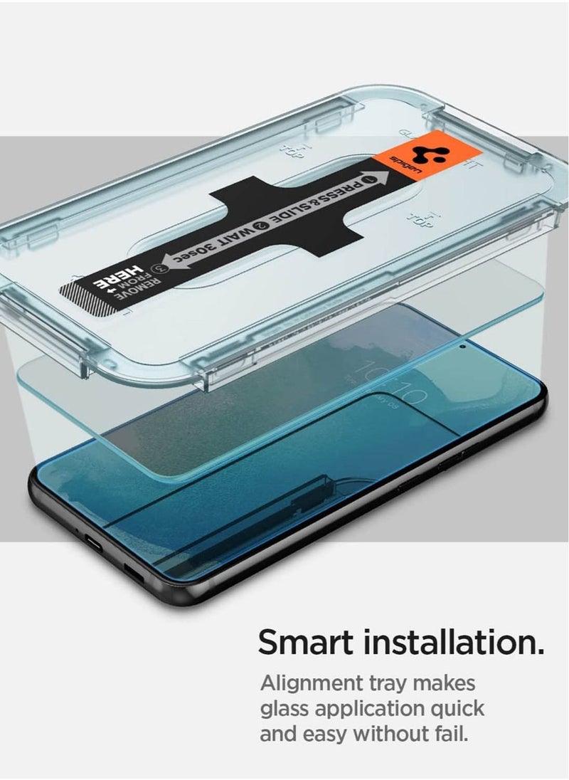 Spigen - Glastr EZ FIT Premium Tempered Glass Screen Protector [2 Pack] for Samsung Galaxy S22 PLUS (2022) - Case Friendly - Image 1