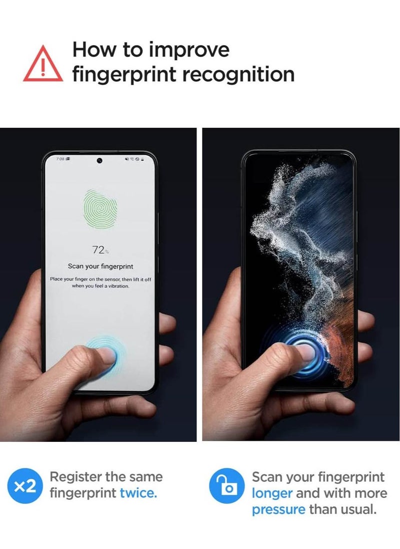 Spigen - Glastr EZ FIT Premium Tempered Glass Screen Protector [2 Pack] for Samsung Galaxy S22 PLUS (2022) - Case Friendly - Image 1