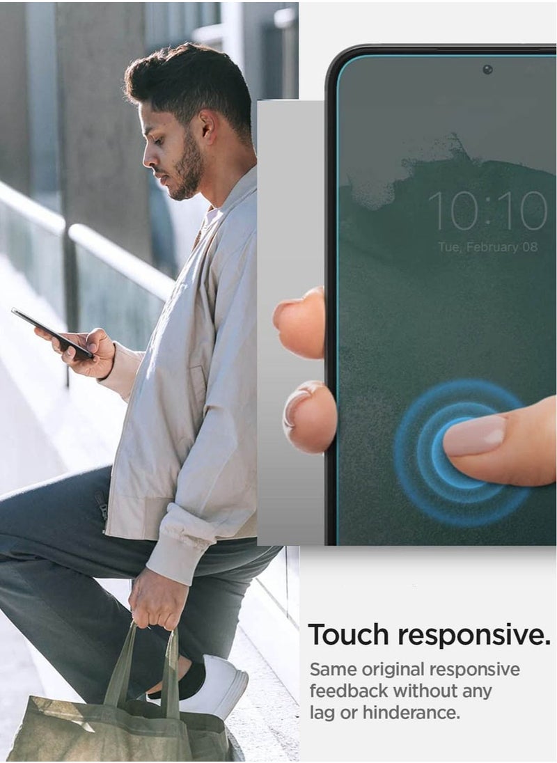 Spigen - Glastr EZ FIT Premium Tempered Glass Screen Protector [2 Pack] for Samsung Galaxy S22 PLUS (2022) - Case Friendly - Image 1