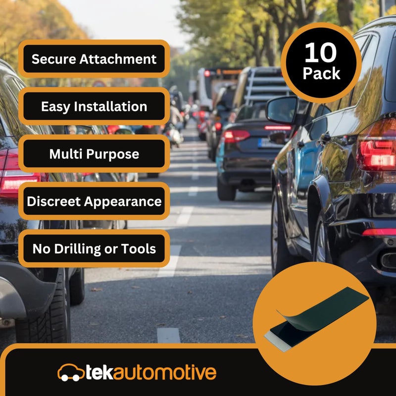 Generic Tek Automotive 10 Pack Number Plate Sticky Pads – Strong Adhesive, Double-Sided Tape, No Drilling, Easy Install Fixing Kit, Car Registration Plate Sticky Pads, Cuttable, Multi-Purpose, Heavy Duty  - Image 2